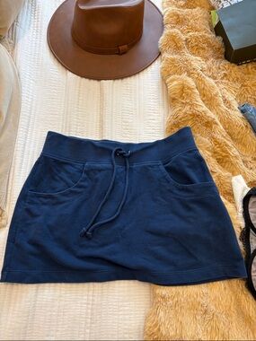 Michael Stars Navy Drawstring skirt with pockets